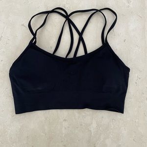 Forever 21 Black Stretch Bralette eye/sports bra